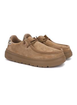 Schuhe Walkin Pitas Lyon Kamel für Damen