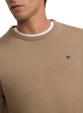 Pullover Silbon Basic Beige für Herren