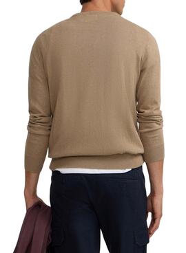 Pullover Silbon Basic Beige für Herren