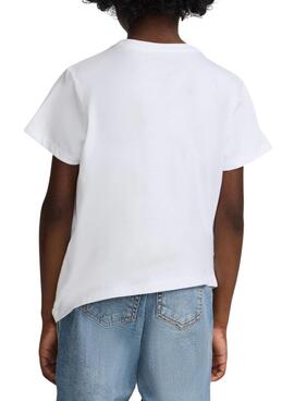 T-shirt Silbon Logo Mehrfarbig Weiß für Jungen.