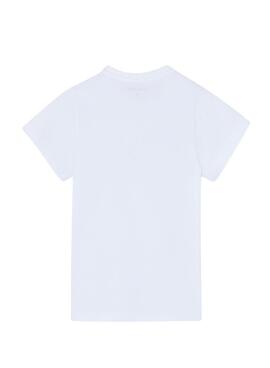 T-shirt Silbon Logo Mehrfarbig Weiß für Jungen.