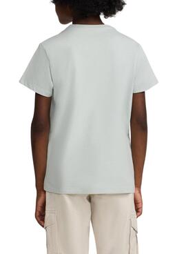 T-shirt Silbon logo multicolor türkis für Jungen.