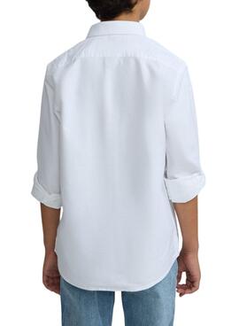 Weiße Silbon Oxford Hemd für Jungen