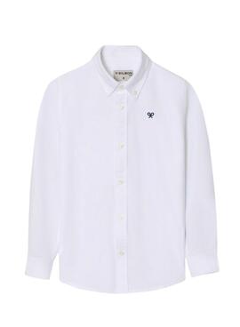 Weiße Silbon Oxford Hemd für Jungen