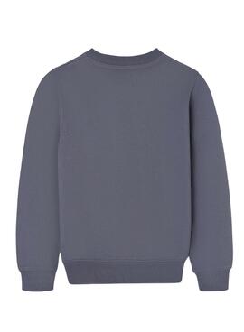 Sweatshirt Silbon Vintage-Blau-Tennisschläger für Jungen