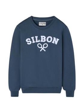 Pullover Silbon blauer Tennisschläger für Jungen