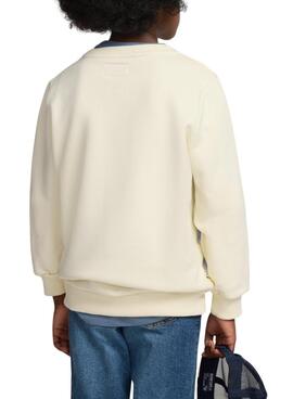 Sweatshirt Silbon Raqueta beige für Kinder