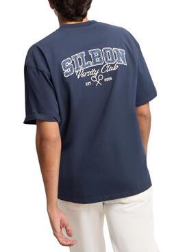 T-Shirt Silbon Varsity Club dunkelblau für Herren