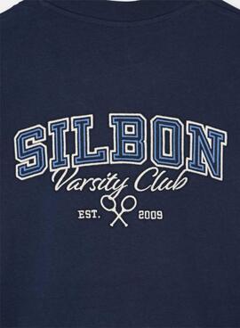 T-Shirt Silbon Varsity Club dunkelblau für Herren