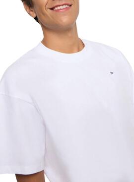 T-shirt Silbon Varsity Club in weiß für Herren