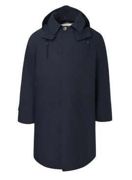 Marineblaue Silbon-Trenchcoat für Herren.