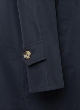 Marineblaue Silbon-Trenchcoat für Herren.