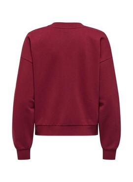 Sweatshirt Only Onjo Burgund für Damen