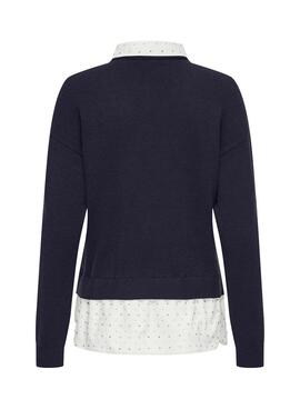 Trikot Only Dagmar Bluse Dunkelblau für Damen