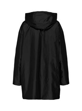 Regenmantel reversible Only Fry in Schwarz und Animal Print für Damen.