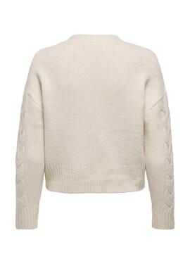 Strickjacke Only Rio in Beige für Damen