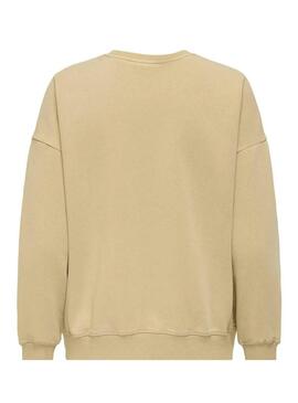 Only Kapuzenpullover Sinna beige für Damen