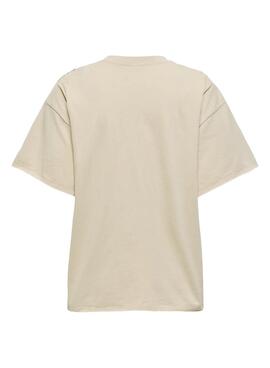 T-shirt Only Kinna beige für Frauen