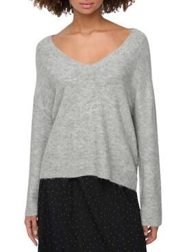 Pullover Only Onlarizona Hellgrau Pailletten für Damen