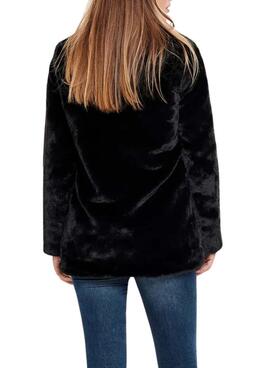Kunstpelzjacke von Only Onlvida in Schwarz für Damen.