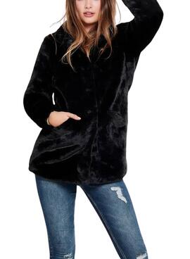 Kunstpelzjacke von Only Onlvida in Schwarz für Damen.