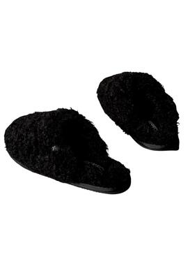 Hausschuhe Calvin Klein Close Slipper Fur schwarz für Damen