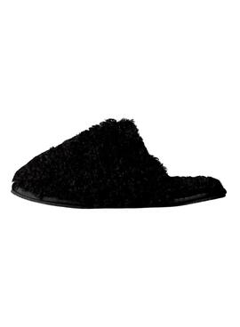 Hausschuhe Calvin Klein Close Slipper Fur schwarz für Damen