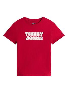 Tommy Jeans Essential T-Shirt in Rot für Damen