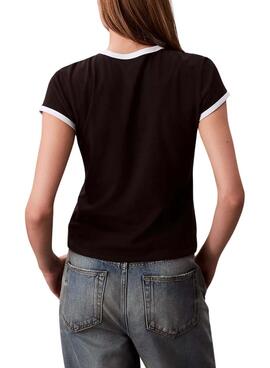 T-Shirt Calvin Klein 1968 Graphic Baby schwarz für Damen