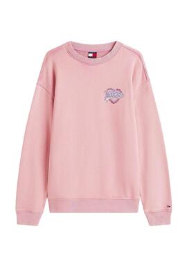 Tommy Jeans Sweatshirt Heart rosa für Damen