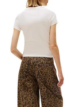 Tommy Jeans Bling Linear T-Shirt in Weiß für Damen