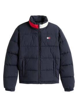 Gepolsterte Tommy Jeans Flag Damenjacke in Marineblau.