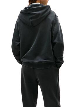 Sweatshirt Tommy Jeans Crest Flag Schwarz für Damen