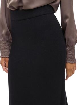 Rock Vila Viril schwarz für Damen