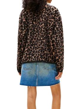 Tommy Jeans Teddy Leoparden-Jacke für Damen