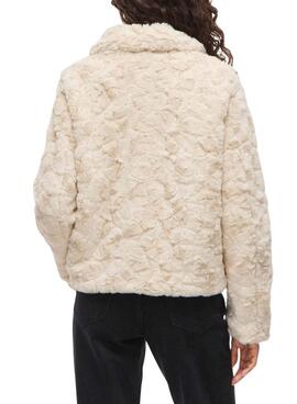 Damen-Wildlederjacke Vila Vidorte in Beige