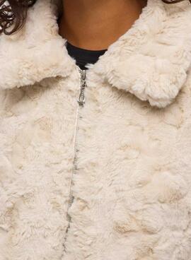 Damen-Wildlederjacke Vila Vidorte in Beige