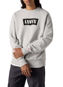 Levis Premium Grafik Grau Sweatshirt für Herren