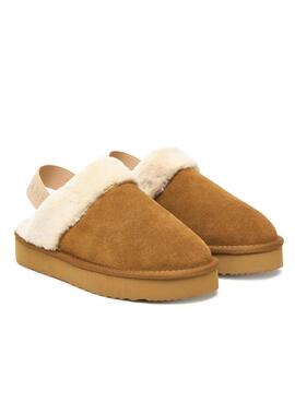 Holzschuhe Pepe Jeans Dissy Kamel für Damen
