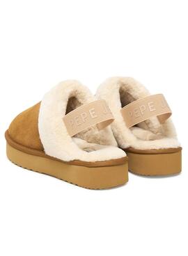 Holzschuhe Pepe Jeans Dissy Kamel für Damen