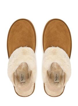 Holzschuhe Pepe Jeans Dissy Kamel für Damen