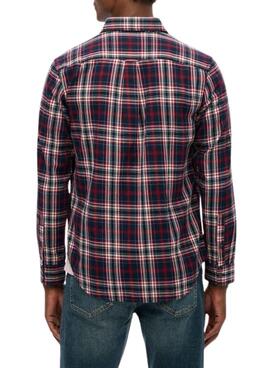 Hemd Superdry Vintage Check in Marineblau kariert für Herren