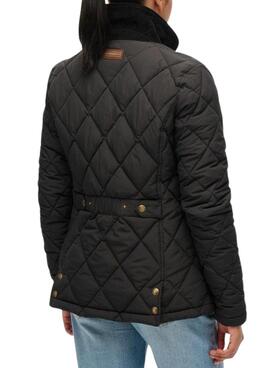 Superdry Cord Trimmed Liner Jacke in Schwarz für Damen
