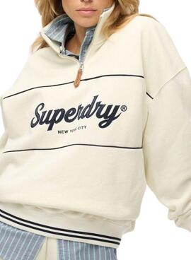 Sweatshirt Superdry Country Club Loose beige für Damen