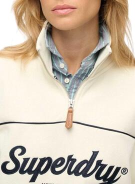 Sweatshirt Superdry Country Club Loose beige für Damen