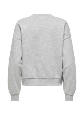 Sweatshirt Only Onjo grau für Damen