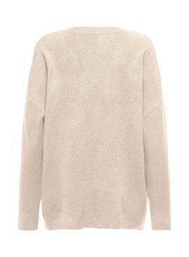 Only Talio Strickpullover in Beige für Damen