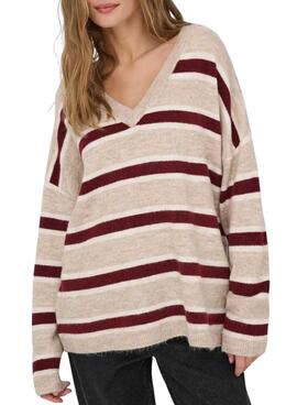 Strickpullover Only Talio Streifen für Damen
