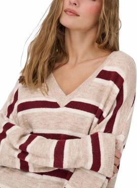 Strickpullover Only Talio Streifen für Damen