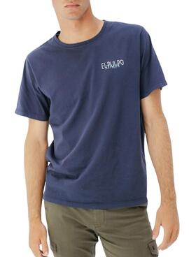 T-Shirt El Pulpo Logo blau für Männer